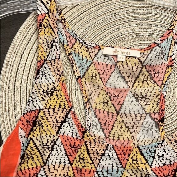 Ella‎ Moss Nordstrom Floral Tank Top Boho Racerback Sleeveless Blouse Small - Picture 6 of 10